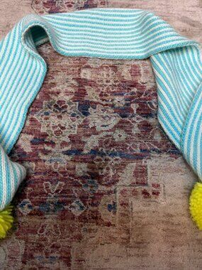 Toby Blue and Lime Kids Scarf Size 4-14 In Great Shape!!